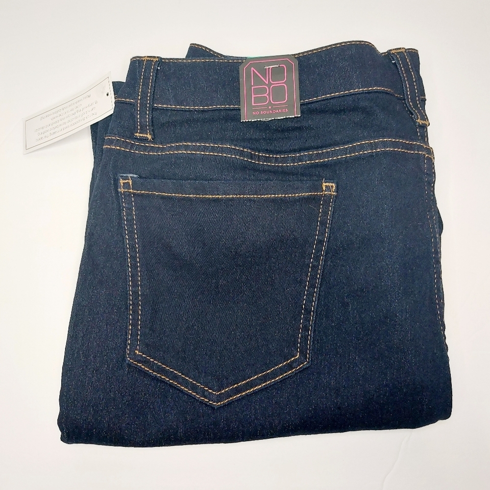 "Blue Black" NO‎ BO Junior size 17 (4) Button Close Denim Jeans